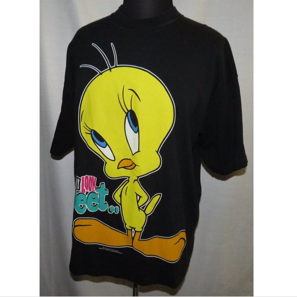 Vintage Tweety Bird Tee, Made In USA, Sun Sportswear, Plus Size 24W - Picture 3 of 13